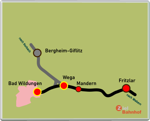 Bergheim-Giflitz Wega Bad Wildungen Mandern Fritzlar nach Wabern nach Korbach